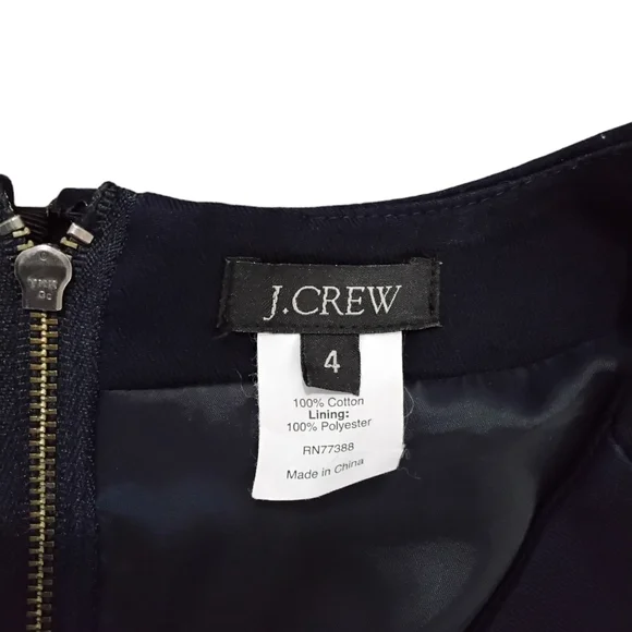 J. Crew Navy Dress Womens Size 4 Preppy Quiet Luxury Classic Timeless Effortless - Picture 6 of 6